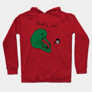 Self care Frog with colors Hoodie